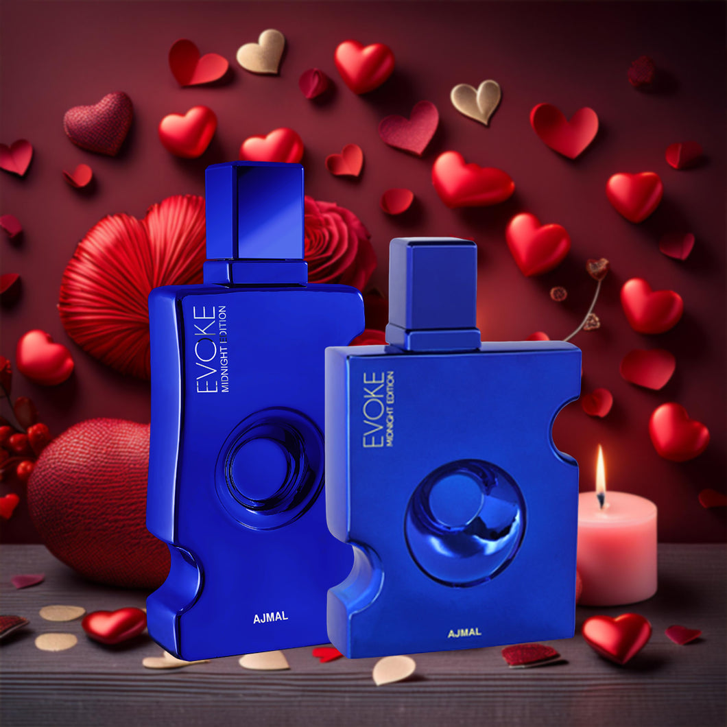 Evoke Midnight for him and Evoke Midnight for her by Ajmal Perfume